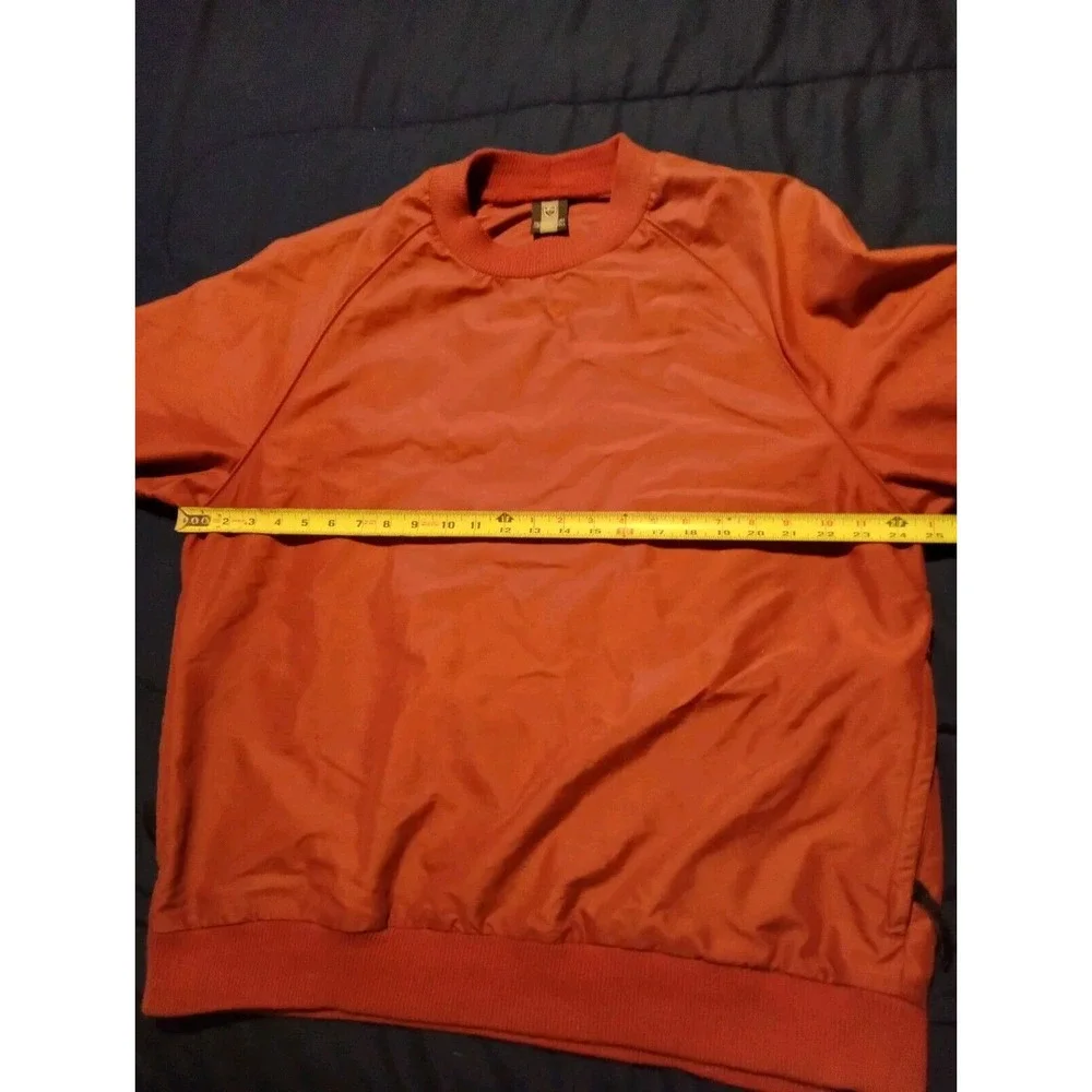 Nike Golf Shirt Mens Large Red‎ Golf Crew neck Pullover Performance Dri Fit